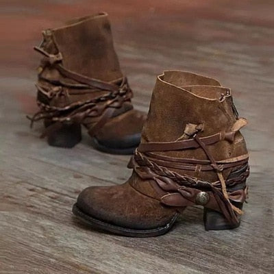 Retrisha - Chic Buckle Boots for Women