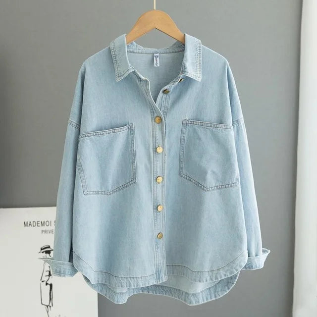 Umma Blouse | Casual Long Sleeve Denim Blouse