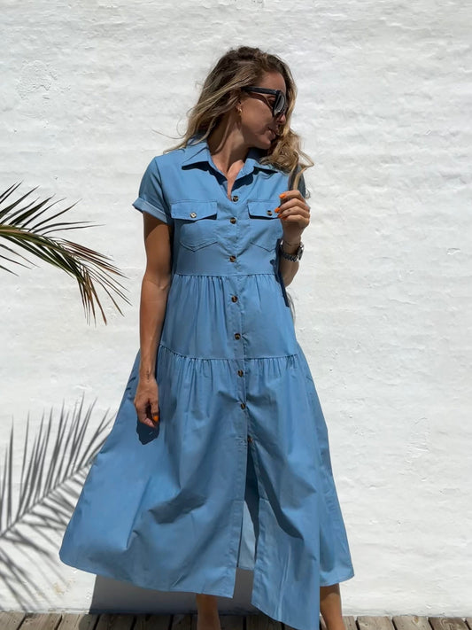 Skye | Long denim dress