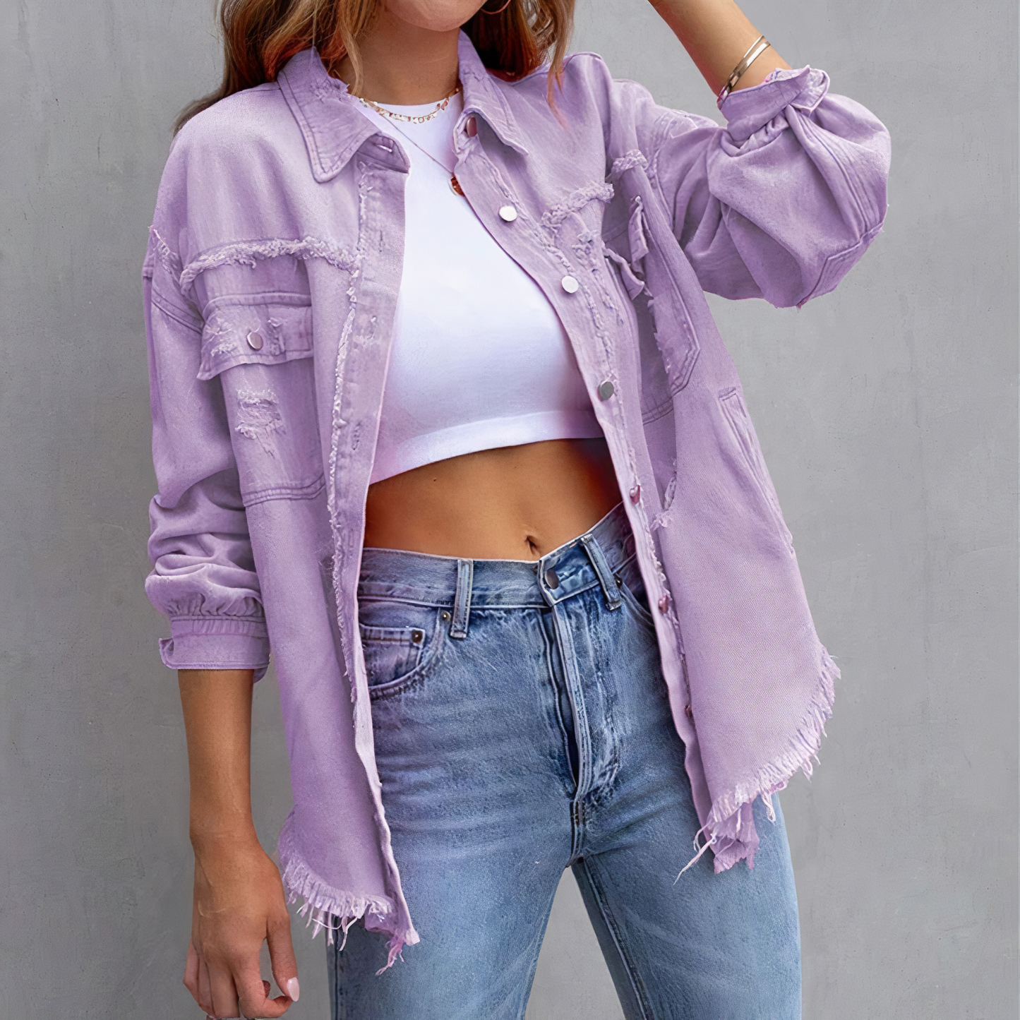 Ripped denim jacket - Ivy