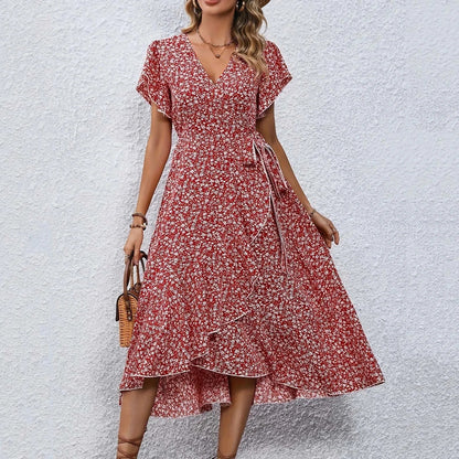 Isabel - Vintage Floral Print Beach Dress