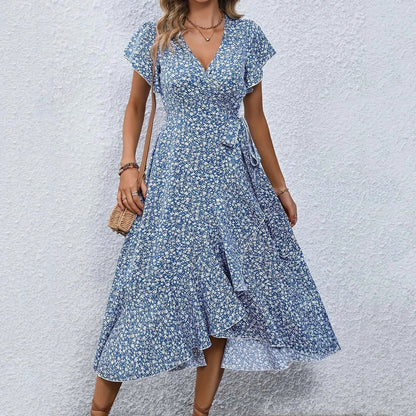 Isabel - Vintage Floral Print Beach Dress