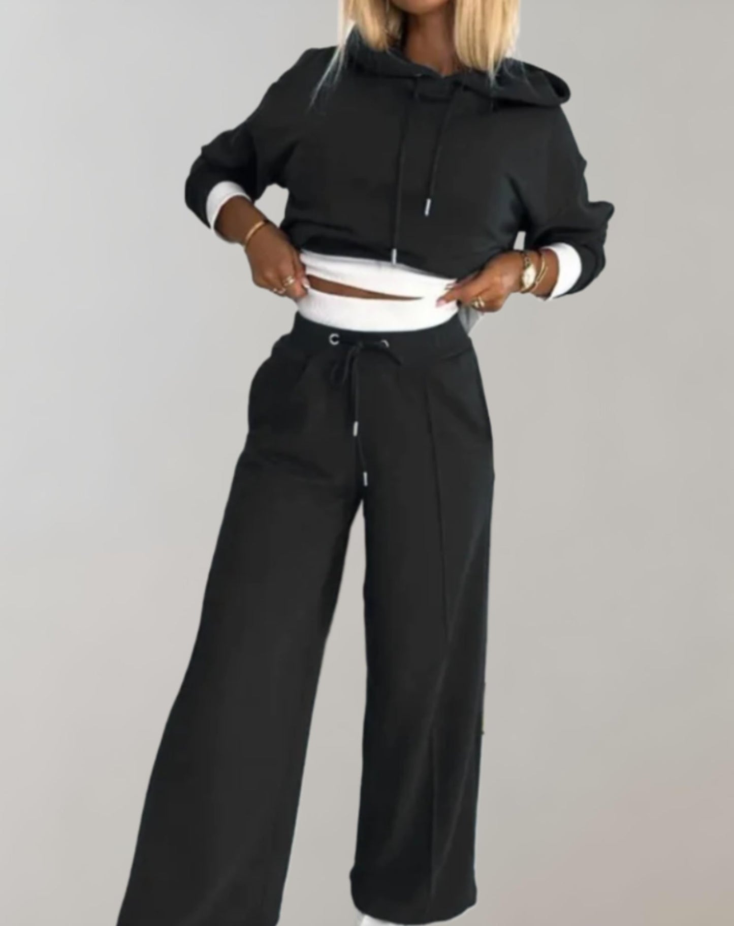 Queenie Set | Two-Piece Hoodie and Pants with Wide Legs