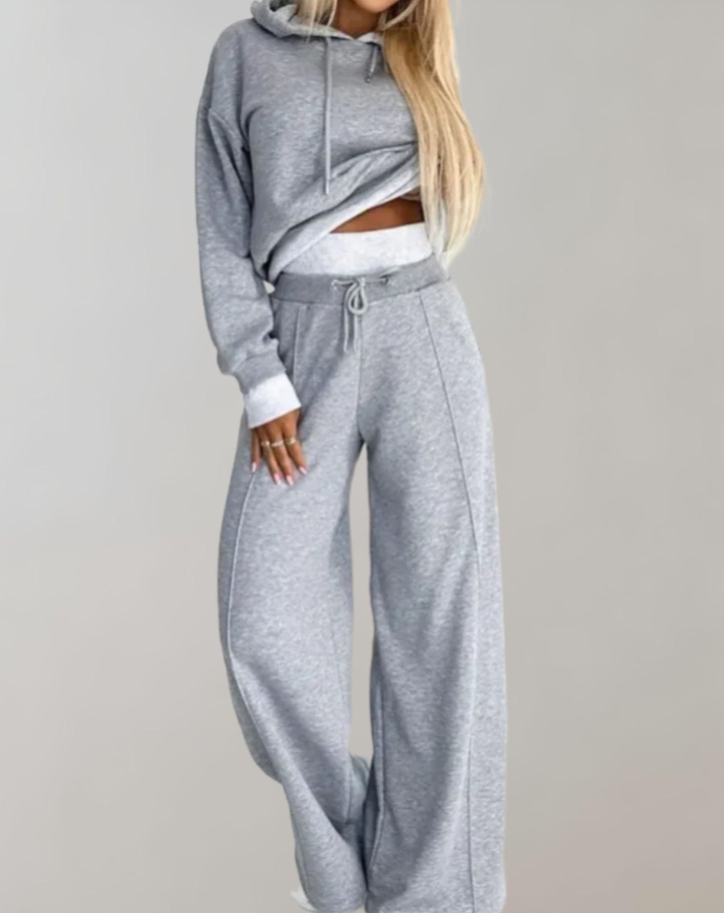 Queenie Set | Two-Piece Hoodie and Pants with Wide Legs