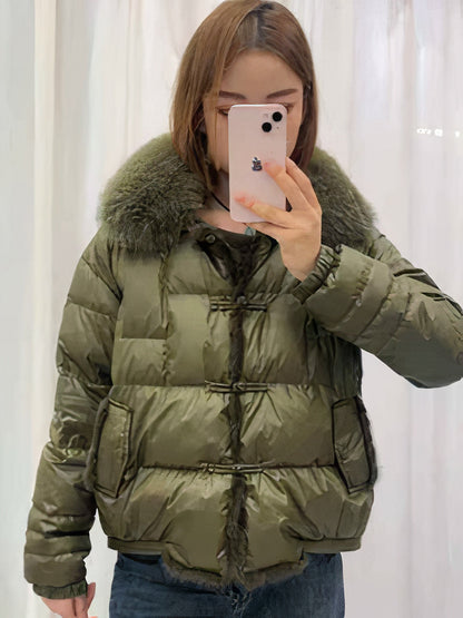 Warm & vintage puffer coat for women - Jara