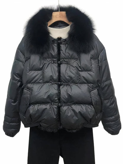 Warm & vintage puffer coat for women - Jara