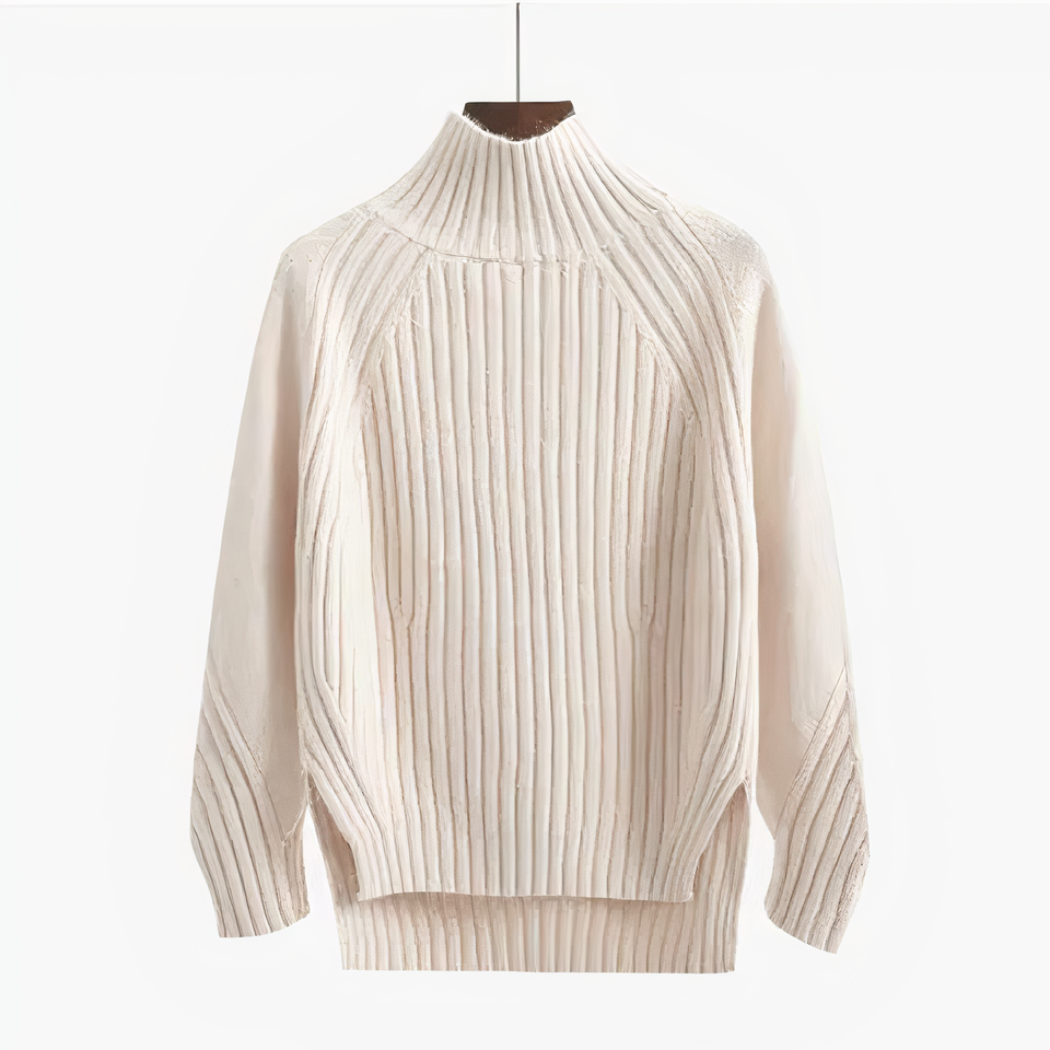 Knitted sweater with round neckline - Jayla