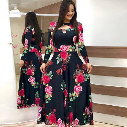 Bronwyn | Elegant floral maxi dress for fall