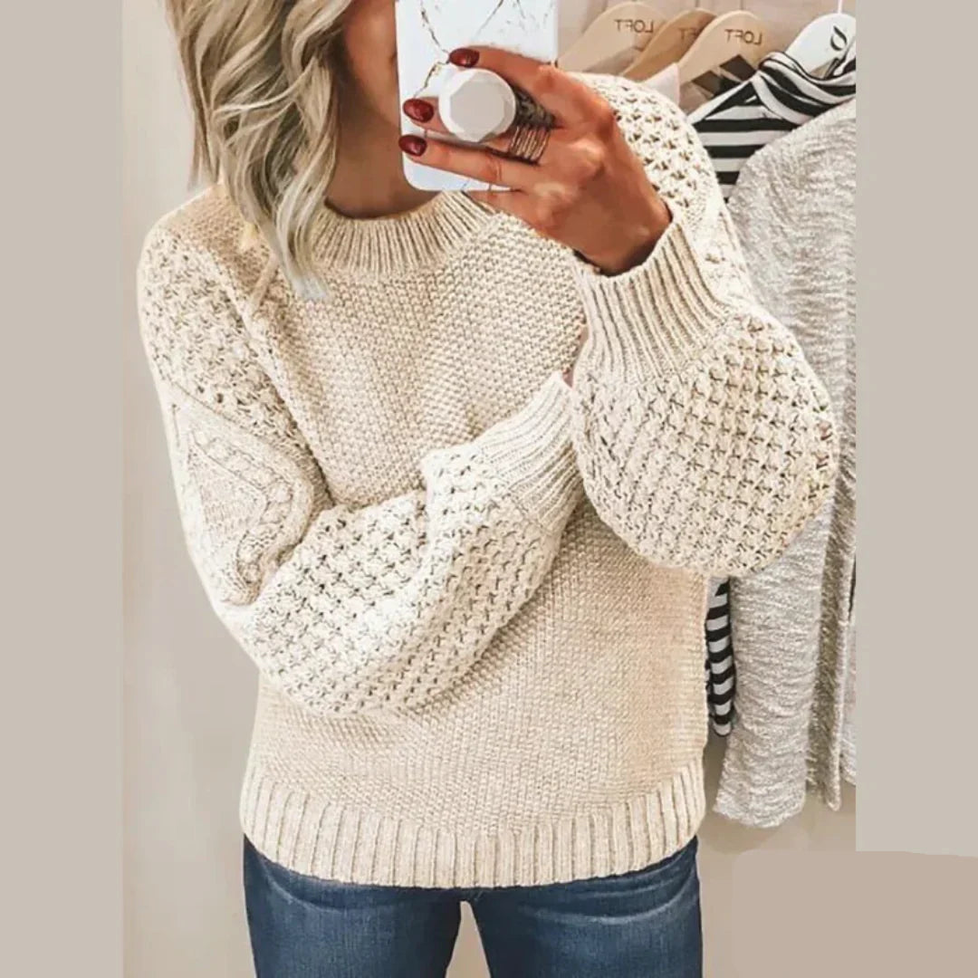 A versatile knitted sweater for all seasons