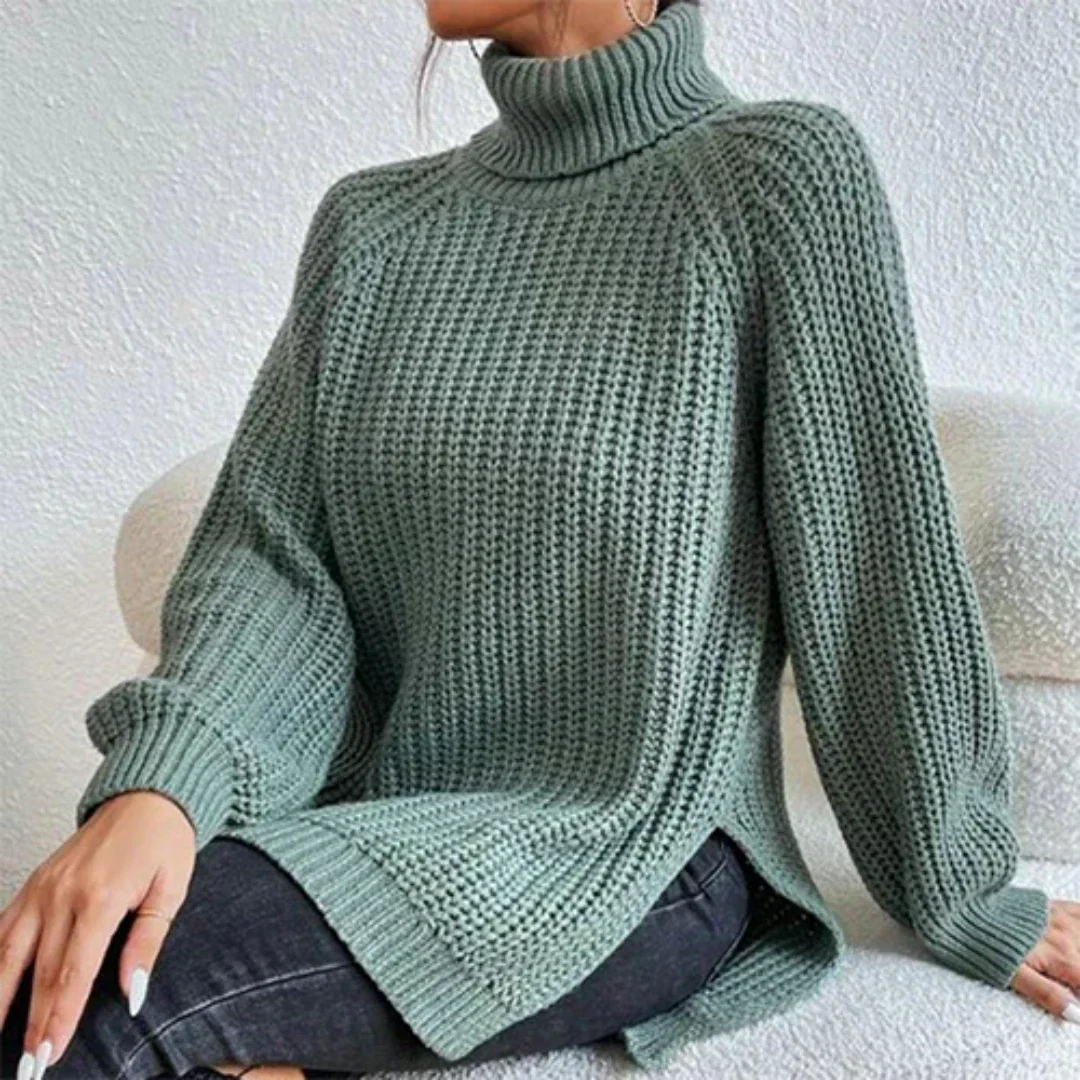 Women's long sleeve knitted sweater