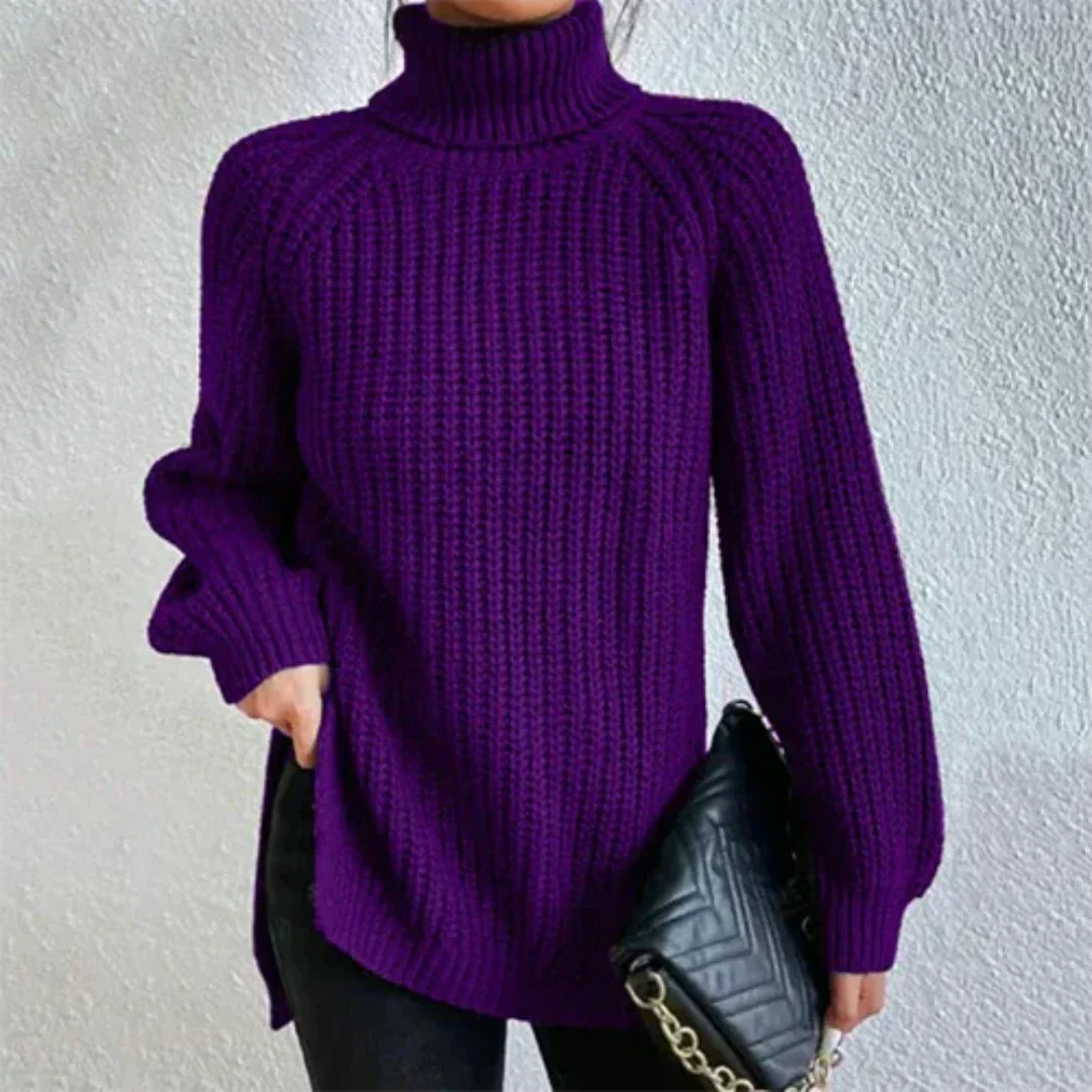 Women's long sleeve knitted sweater