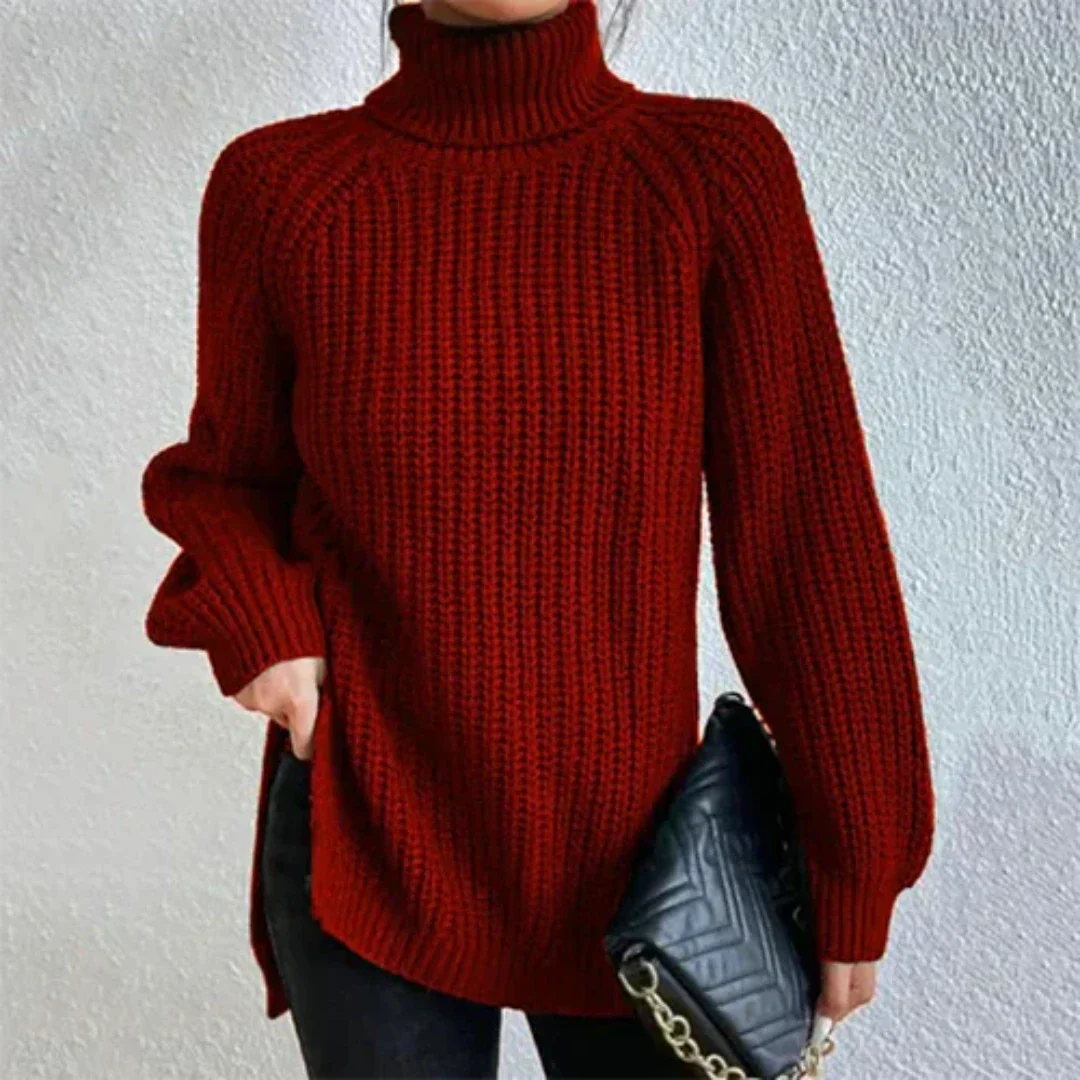 Women's long sleeve knitted sweater