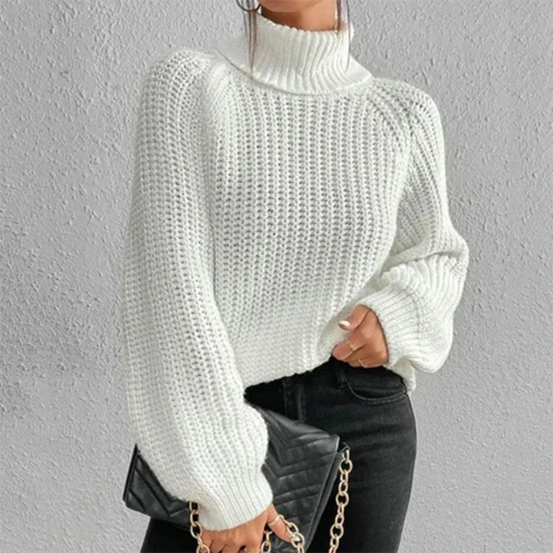 Women's long sleeve knitted sweater