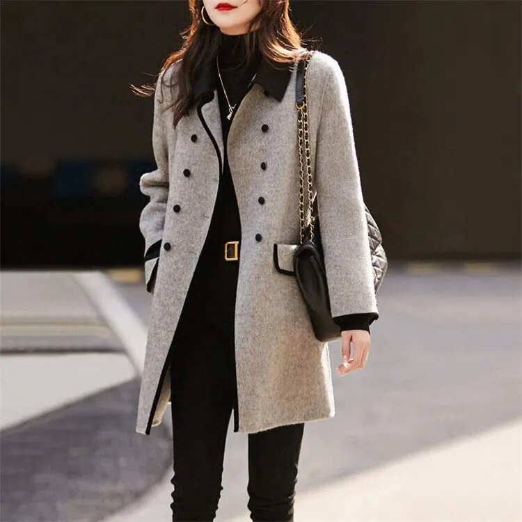 Medium-length wool coat