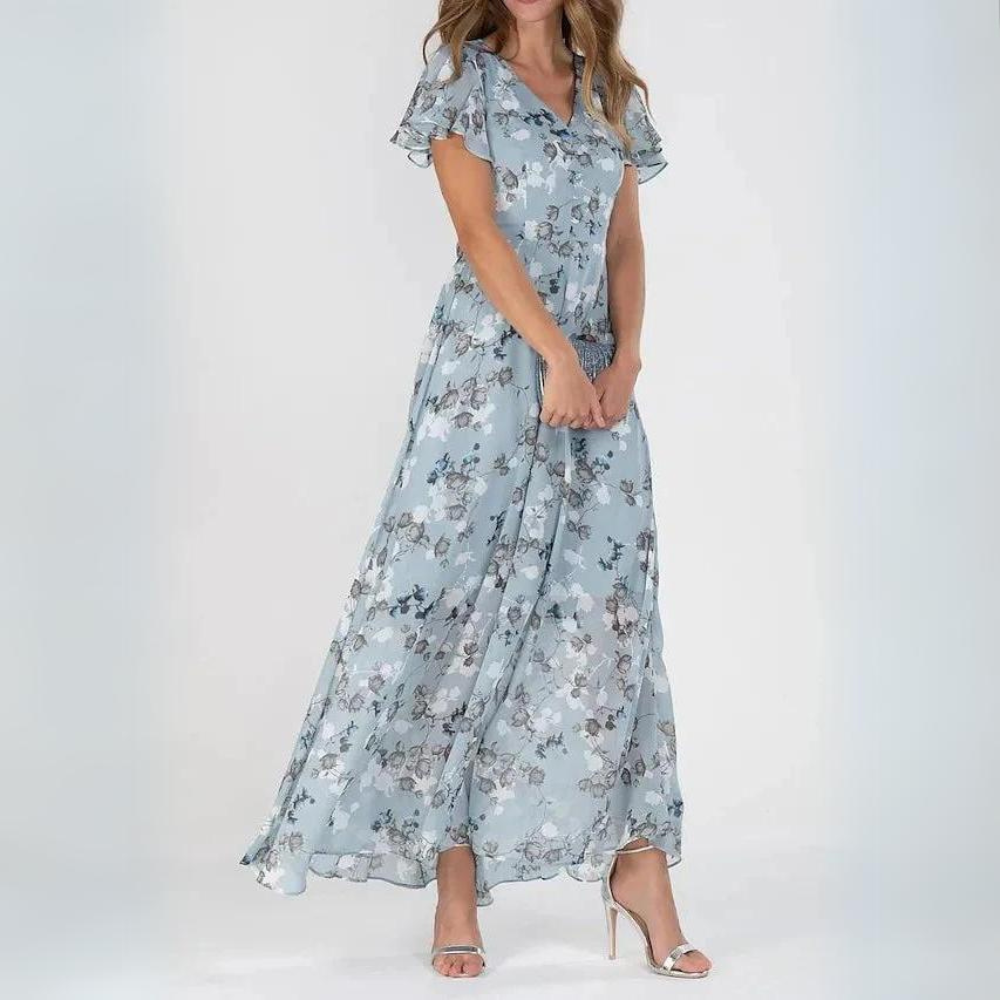 Jolanda - Elegant Floral Print Dress