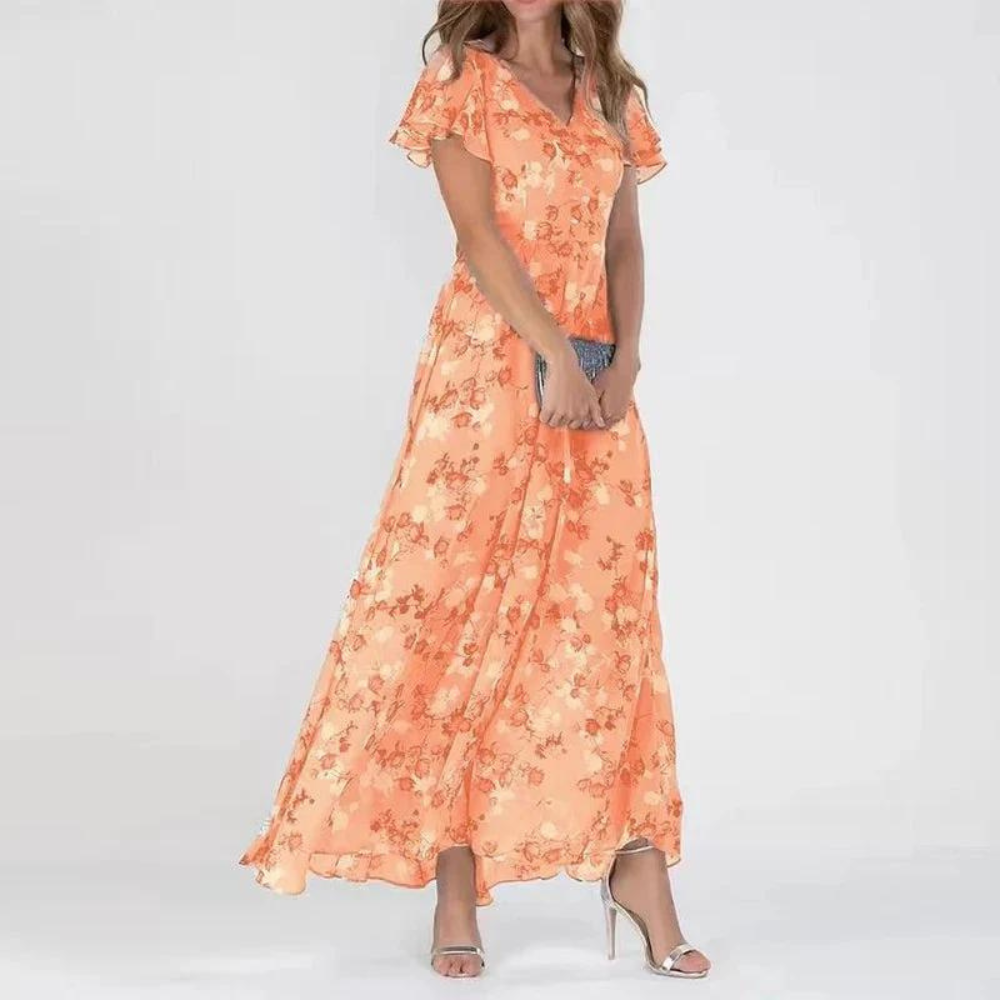 Jolanda - Elegant Floral Print Dress