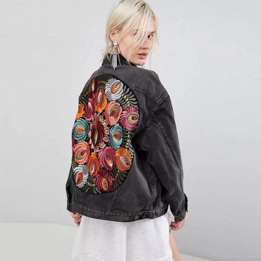 Bohemian denim jacket - Julia