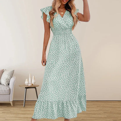 Jytte - Elegant Long Dots Dress