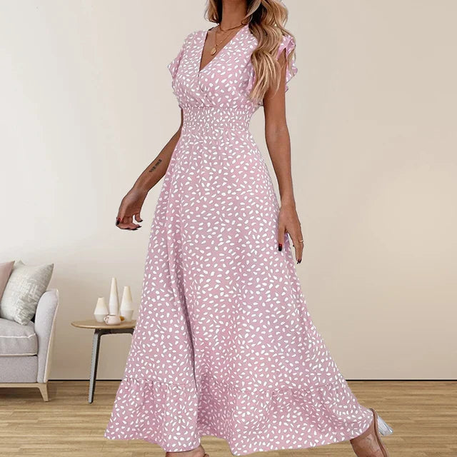 Jytte - Elegant Long Dots Dress