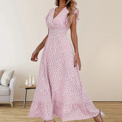 Jytte - Elegant Long Dots Dress