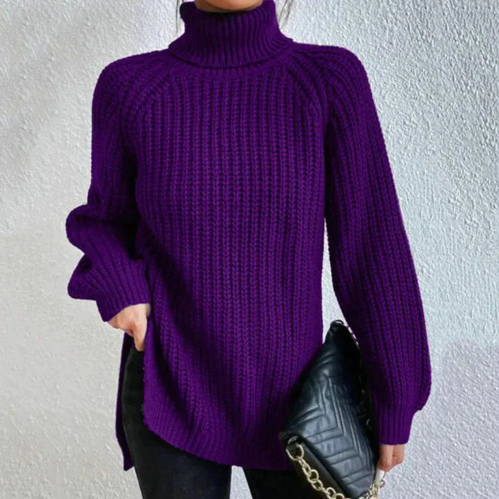 Elegant turtleneck knit sweater - Kaliyah