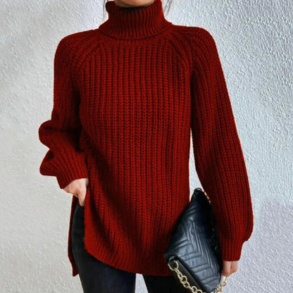 Elegant turtleneck knit sweater - Kaliyah