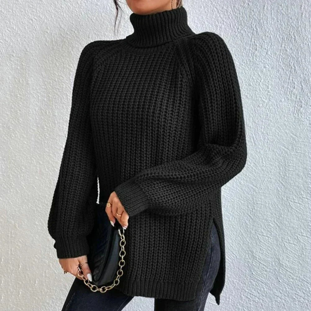 Elegant turtleneck knit sweater - Kaliyah