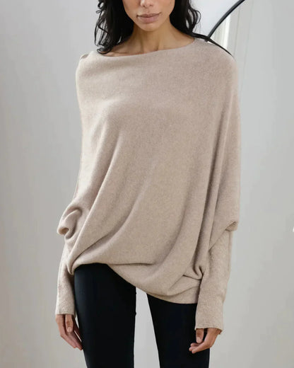 Asymmetric draped sweater - Karen