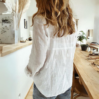 Kay - Cotton Linen Blouse