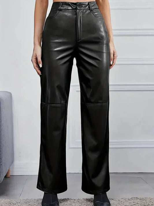 Mathilde - High-waisted leather pants