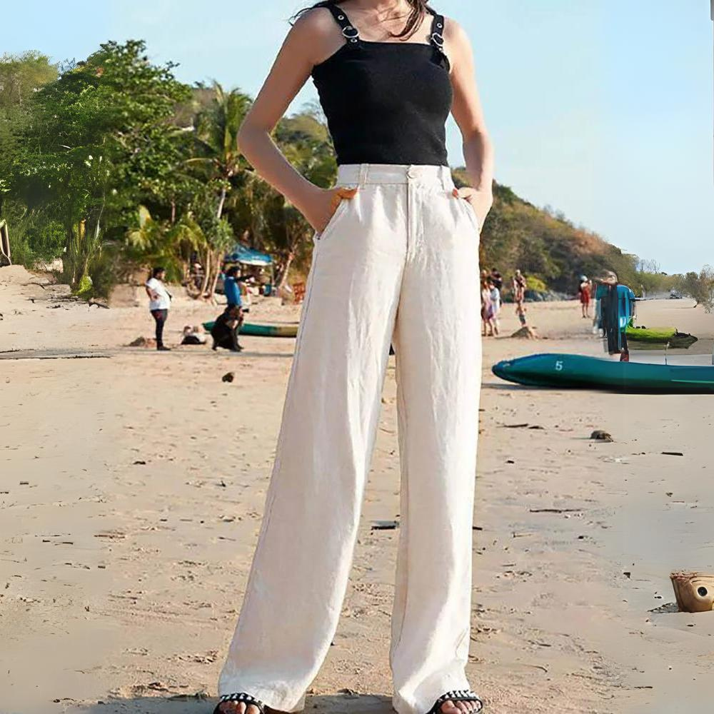 Kaitlyn - Cotton linen trousers