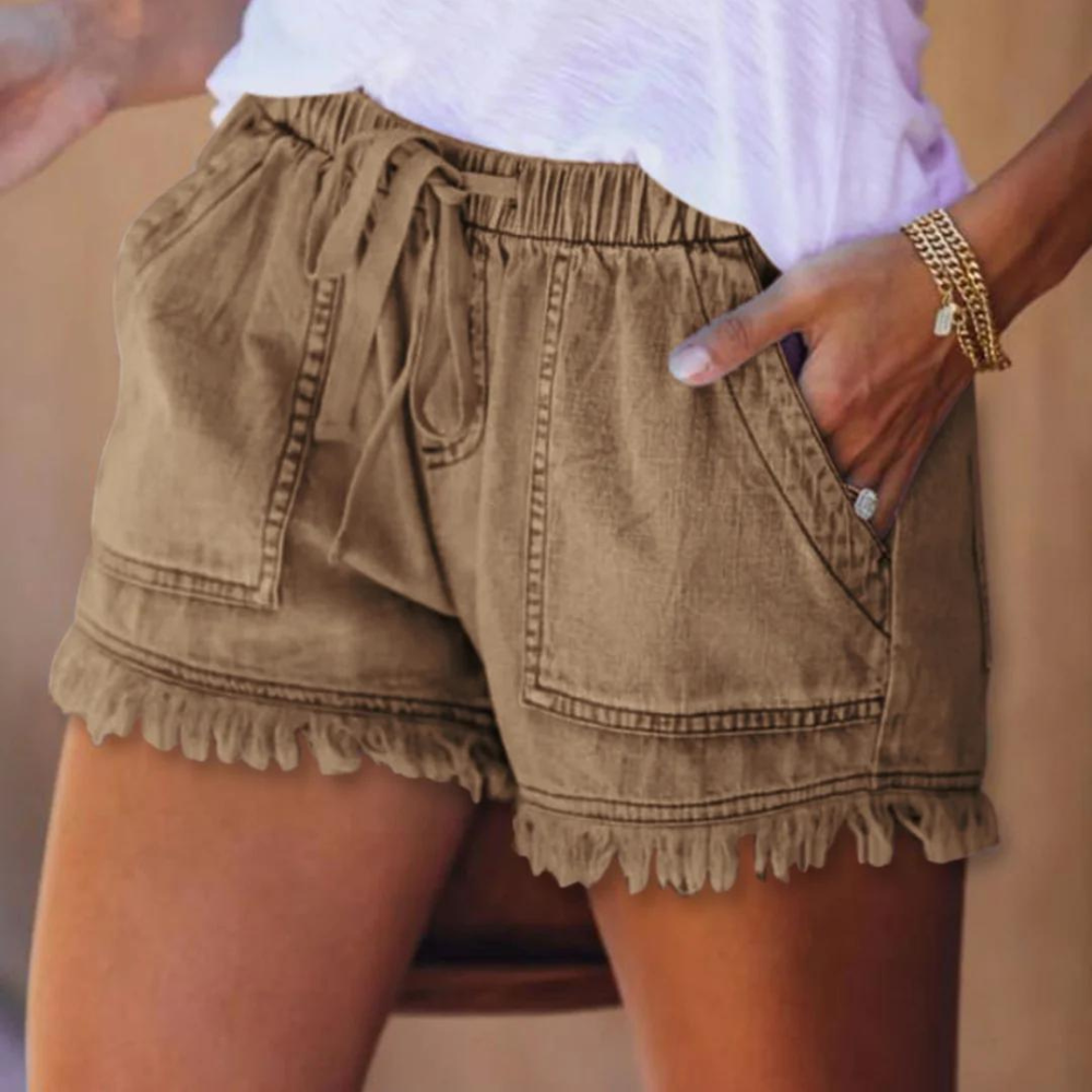 Katie - Elegant Cotton Women's Shorts