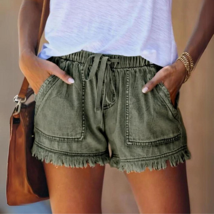 Katie - Elegant Cotton Women's Shorts