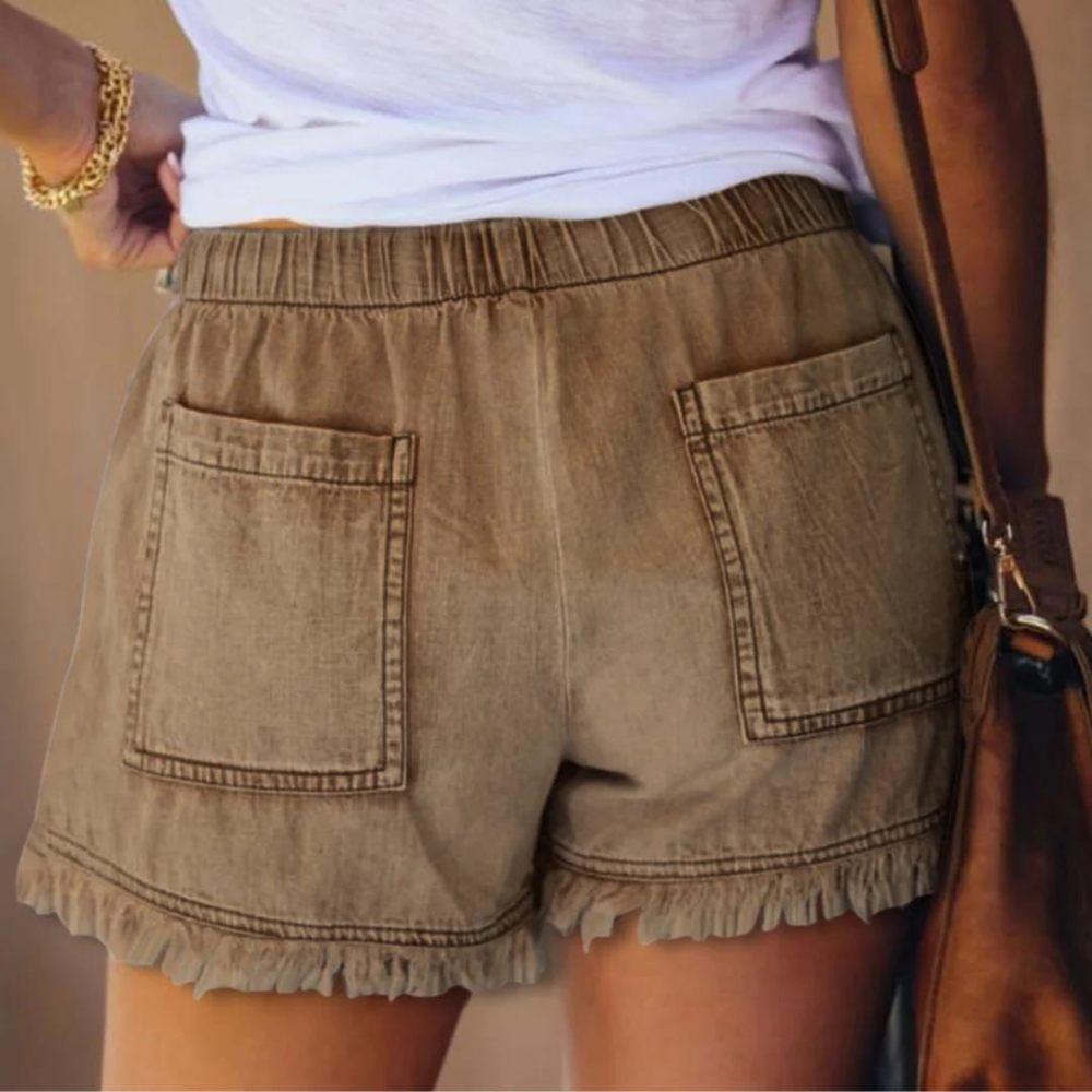 Katie - Elegant Cotton Women's Shorts