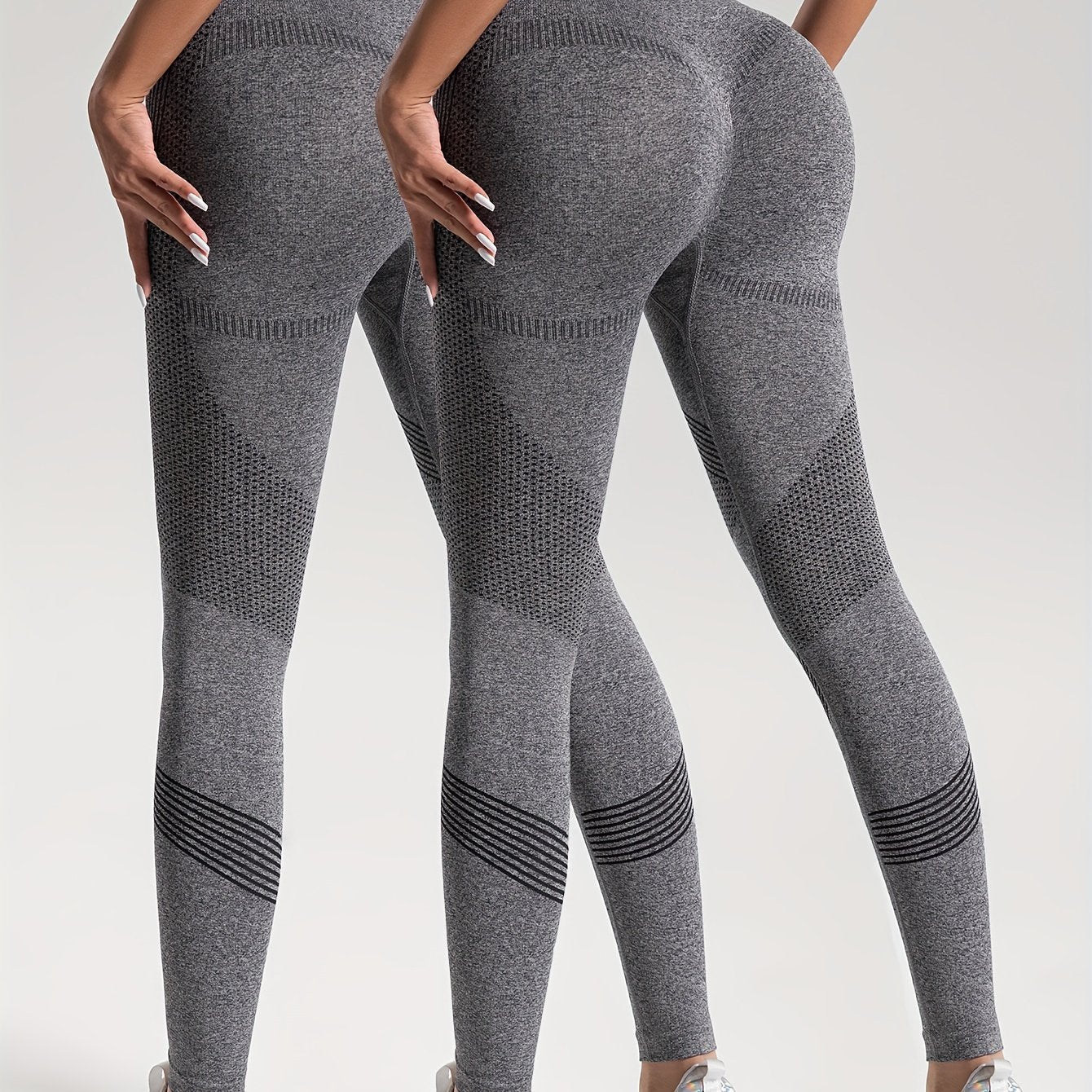 Jess-Mode | Elegance Set of 2 Dotted Fitness Leggings For Stylish Workouts