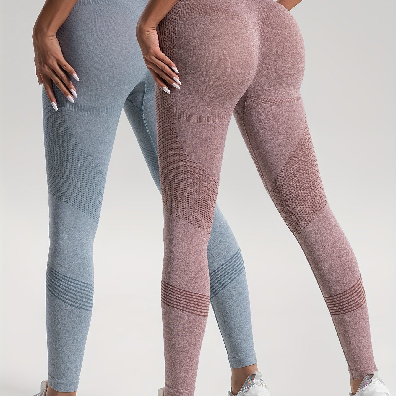 Jess-Mode | Elegance Set of 2 Dotted Fitness Leggings For Stylish Workouts