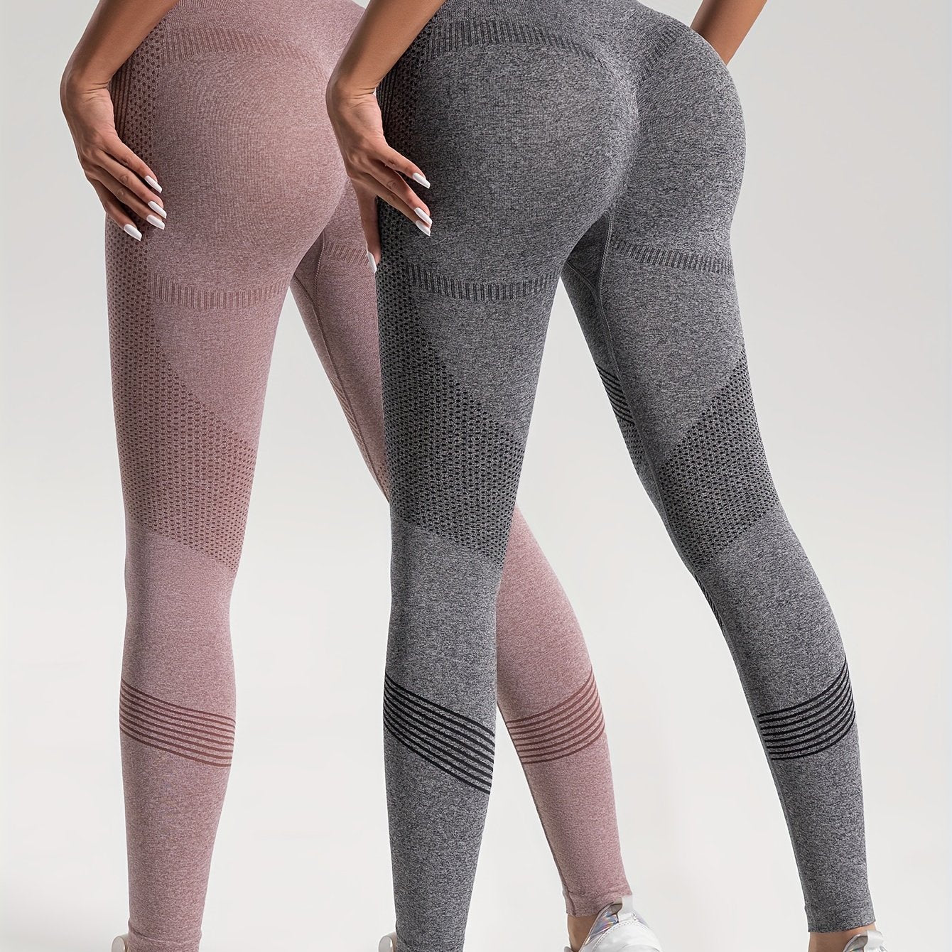 Jess-Mode | Elegance Set of 2 Dotted Fitness Leggings For Stylish Workouts