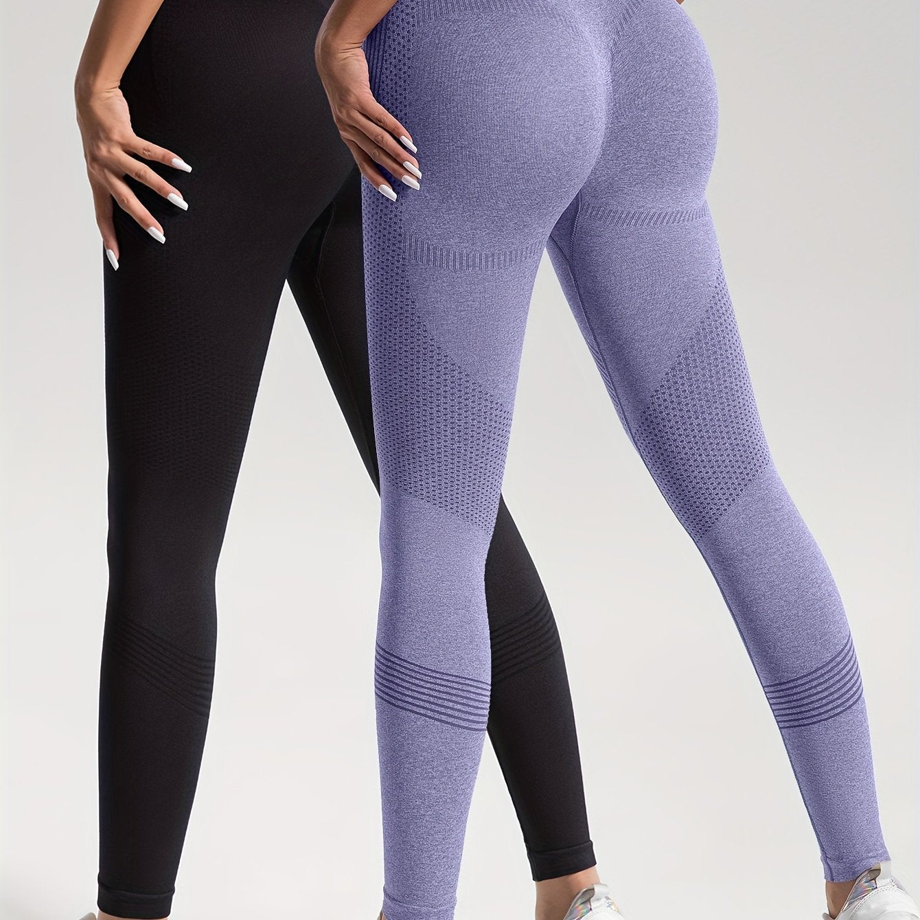 Jess-Mode | Elegance Set of 2 Dotted Fitness Leggings For Stylish Workouts