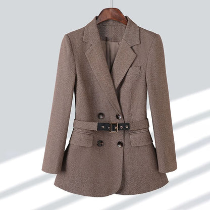 Tailored, comfortable and stylish belted blazer for women