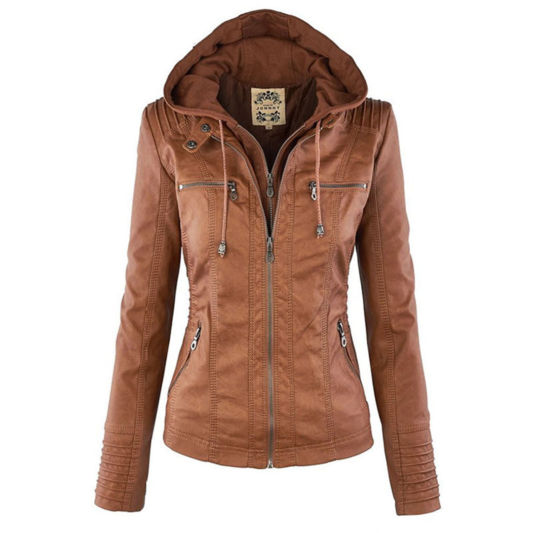 High-quality winter leather jacket - Ceri