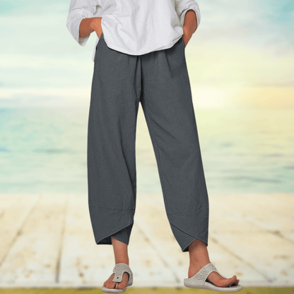 Women's pants made of light, airy cotton - Kiva