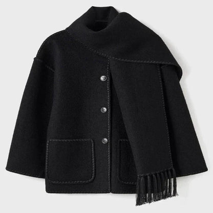 Ysa - Chic Statement Winter Coat With String Detail