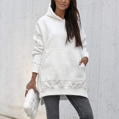 Loose-fit hoodie with slit - Lainey