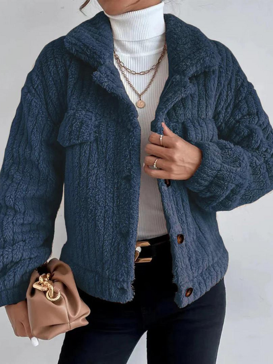 Thick plush jacket for women - Leila