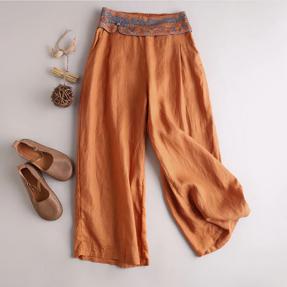 Vintage loose cotton trousers - Liza