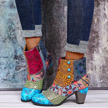 Pammy Boots | Colorful Retro Ankle Boots