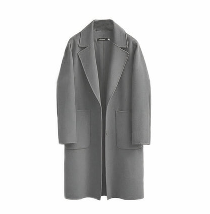 Women's long wool coat for winter - Lynn