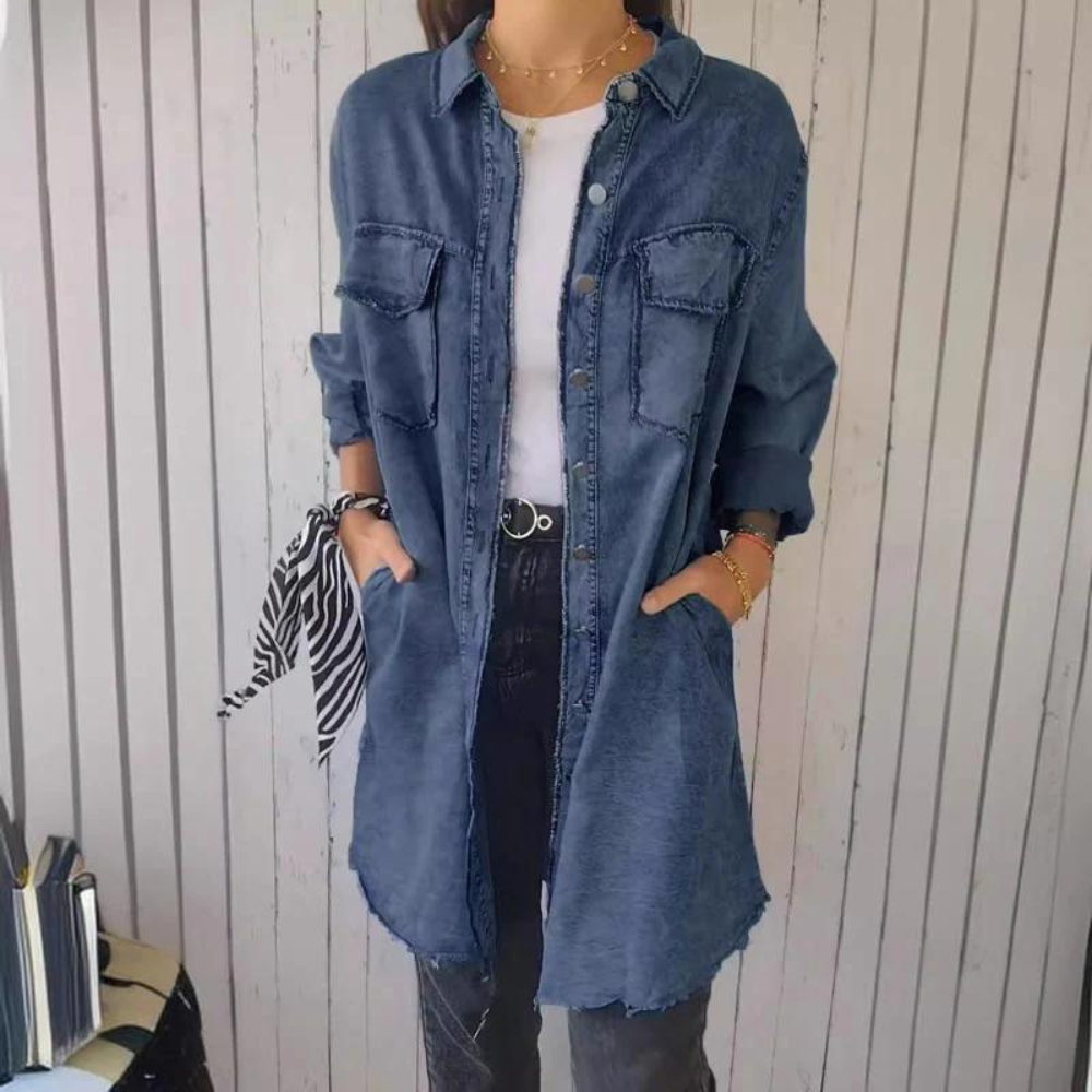 Lana - Comfortable denim summer coat