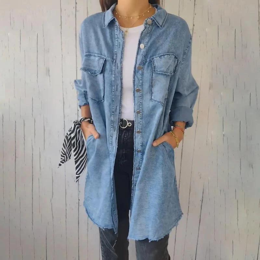 Lana - Comfortable denim summer coat