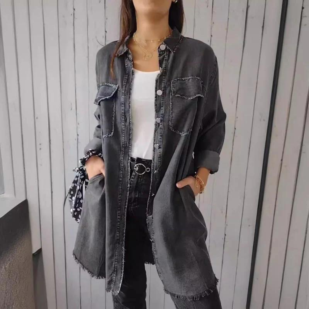 Lana - Comfortable denim summer coat